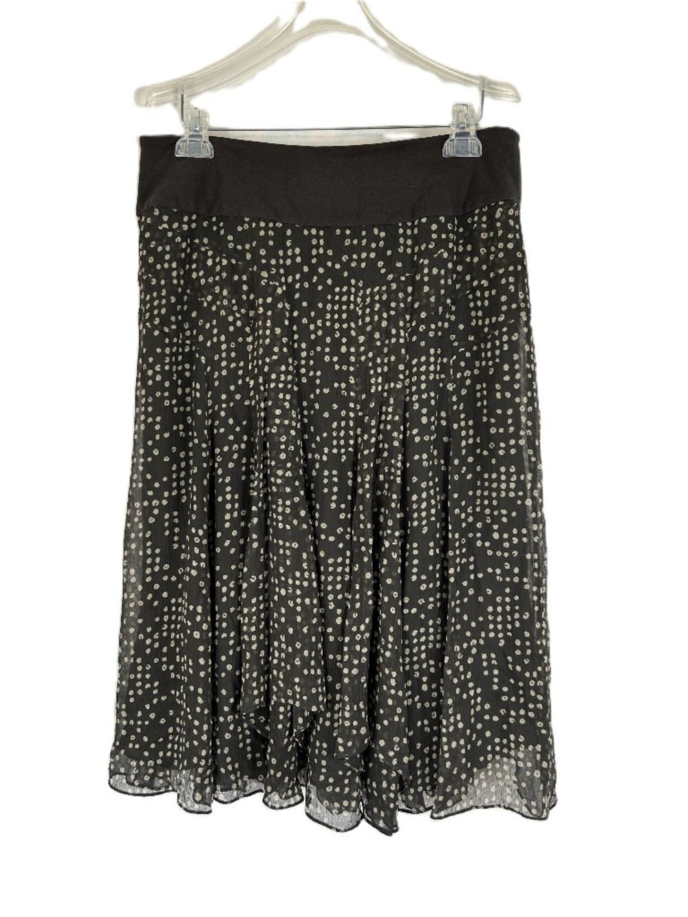 Jones New York Silk Midi Skirt Polka dots M